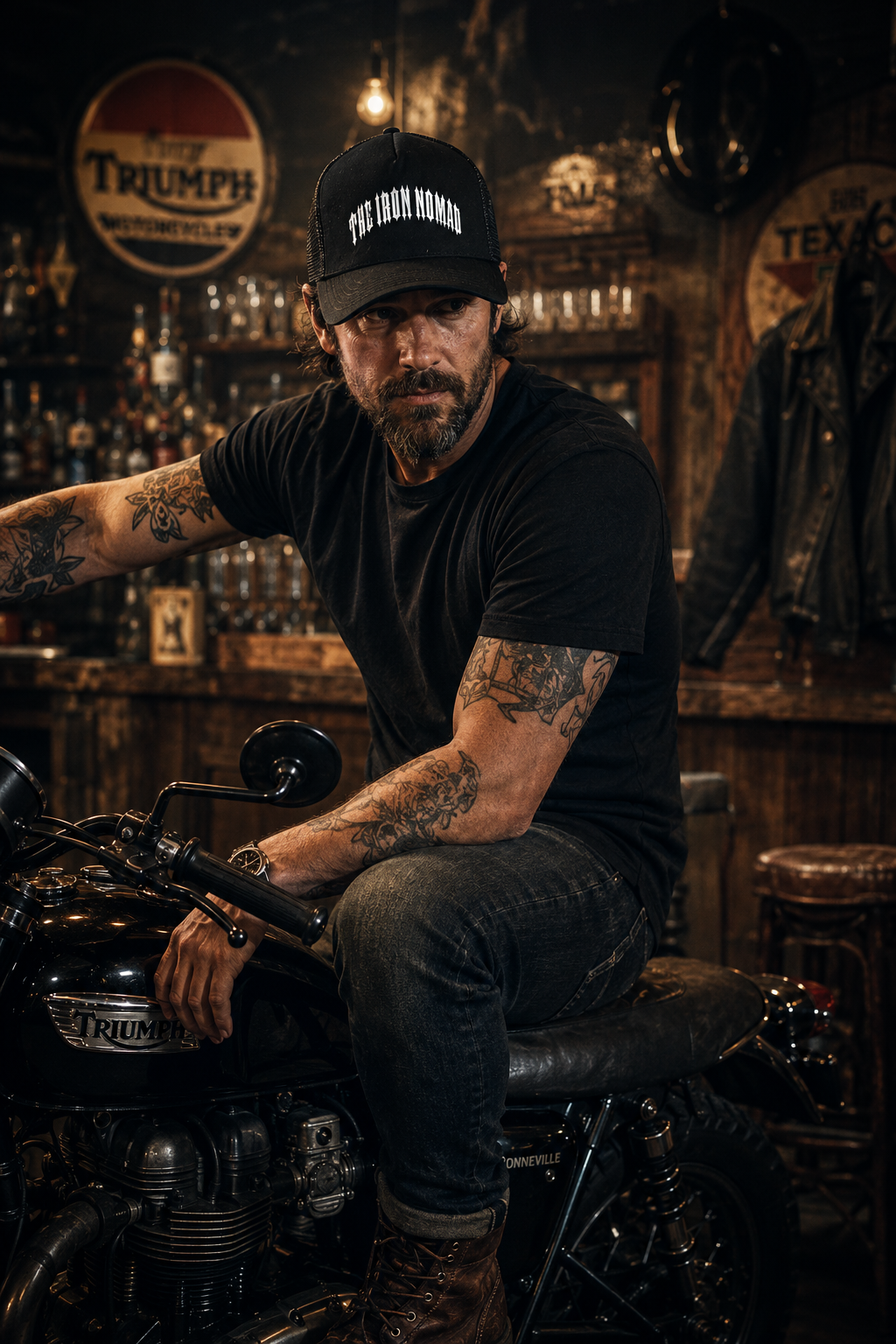 The Iron Nomad Trucker Cap Text