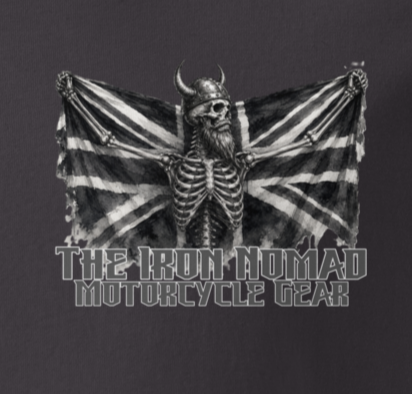 The Iron Nomad Skeleton Flag